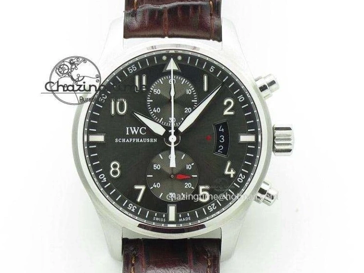 MIROTIME 0414 Pilot Chrono IW388003 Real Ceramic V6F Best Edition Green Markers On Black Nylon Strap A Effortless 7283